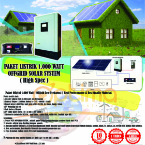 Paket PLTS Offgrid 1000 Watt
